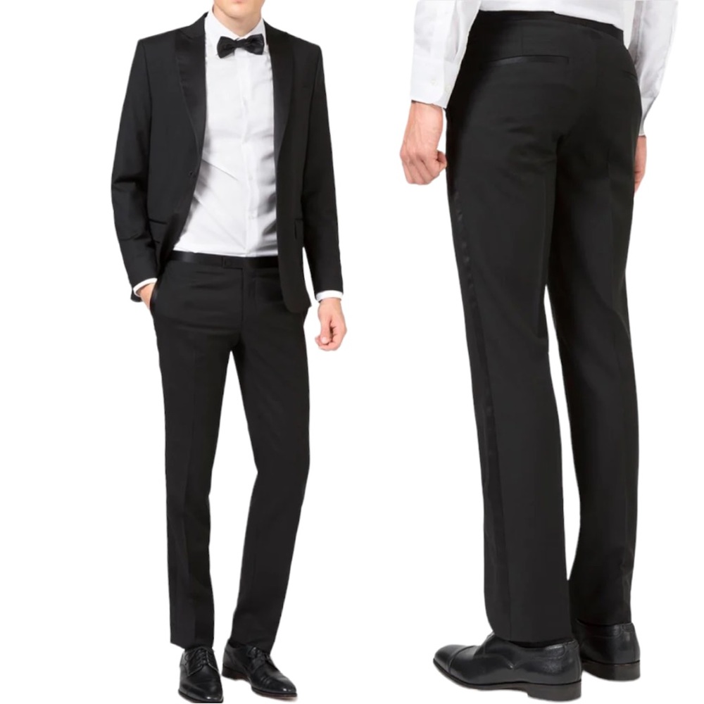 J.LINDEBERG Mens Porter  Fresco Tux  Pants - BLACK Size 46